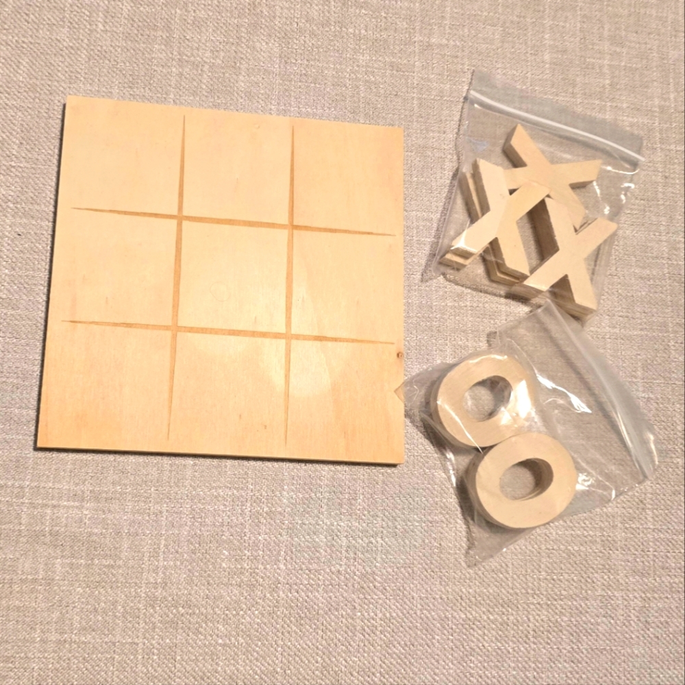 Wooden Tic Tac Toe Game Set